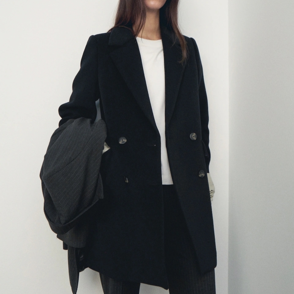Mango Double Breasted Wool Coat
